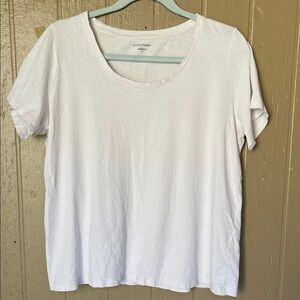 Eileen Fisher Classic White Short Sleeve Tee